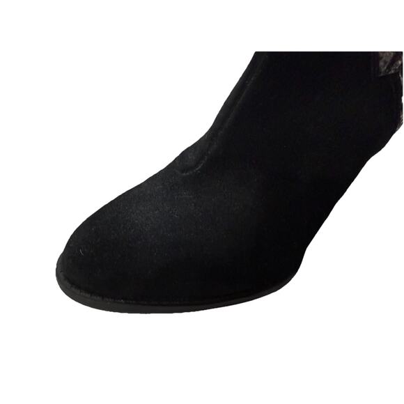 NWOB Vionic Naomi Women's Suede Snake-Print Water-Resistant Boots Black size 8 - Picture 6 of 9